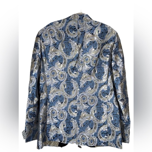 Men’s  Sports Coat, Paisley and Gray.  Size 42 Reg - slim fit NWT - Picture 2 of 13
